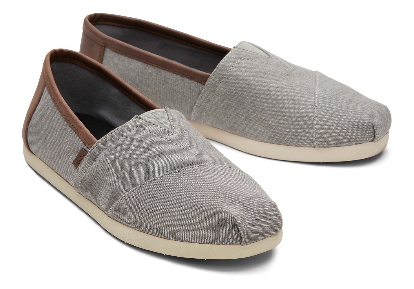 Toms Espadryle Męskie Szare - Alpargata Synthetic Trim - 38YQVPBOI